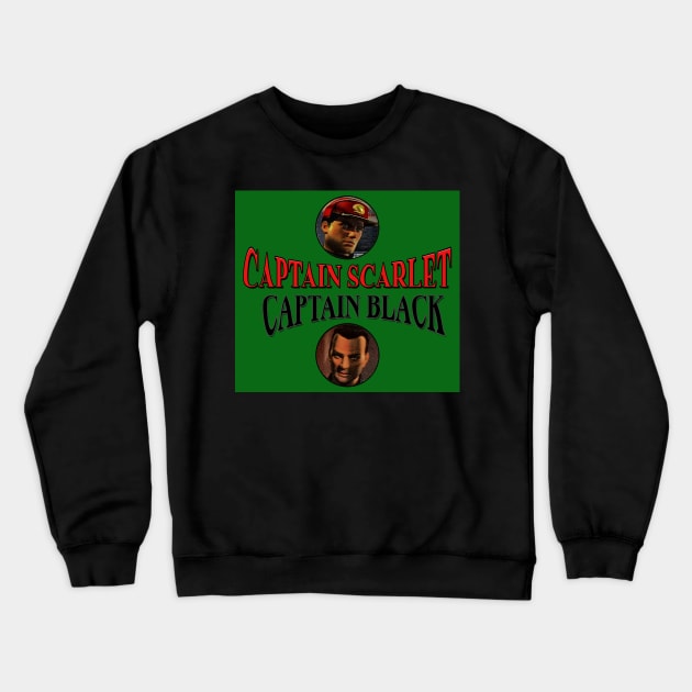 Captain Scarlet & Captain Black Crewneck Sweatshirt by The Black Panther